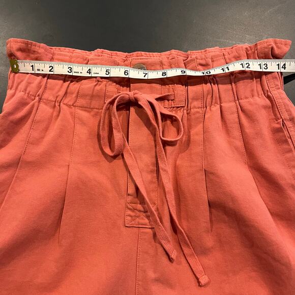 Lush Women's High Waisted Pants M Orange Elastic Waist Casual Cotton Blend - Picture 5 of 9